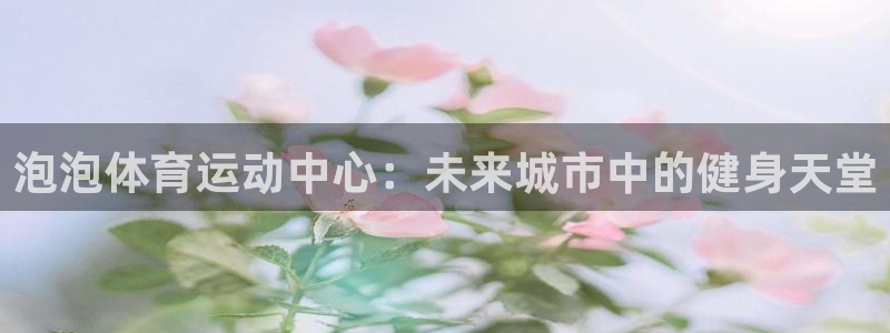杏彩xc体育和杏耀是哪个公司的：泡泡体育运动中心：未来城市中的健身天堂